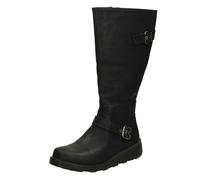 Donna Spot On Fibbia Dettagliato Largo Fit Stivali Alti Al Ginocchio 'F5r1202'