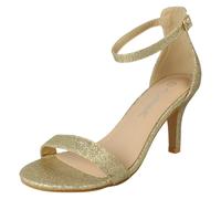 Donna Spot On Largo Fit Tacco Alto Sandali da Sera 'F1r2121'