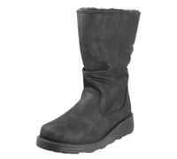 Donna Spot On Pelliccia Foderato Zip Largo Fit Zeppa Tacco Metà Polpaccio Boots