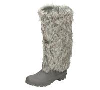 Donna Spot On Piatto Pelliccia Superiore Stivali Wellington