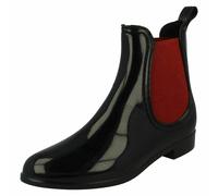 Donna Spot On Stivali di Gomma Corti Chelsea Stile - X1R223