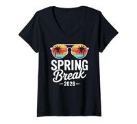 Donna Spring Break 2026 Tees for Men Women Vacation Matching Maglietta con Collo a V