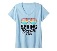 Donna Spring Break 2026 Tees for Men Women Vacation Matching Maglietta con Collo a V