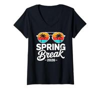 Donna Spring Break 2026 Tees for Men Women Vacation Matching Maglietta con Collo a V