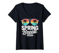 Donna Spring Break 2026 Tees for Men Women Vacation Matching Maglietta con Collo a V