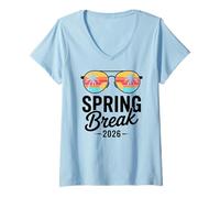 Donna Spring Break 2026 Tees for Men Women Vacation Matching Maglietta con Collo a V