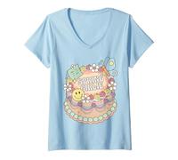 Donna Spring Girlie Quote Springtime Celebration Saying Maglietta con Collo a V