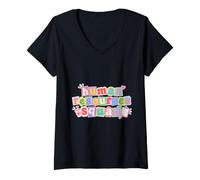 Donna Squadra Risorse Umane Maglietta con Collo a V
