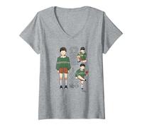 Donna Squid Game Vintage Chul-Su Maglietta con Collo a V