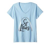 Donna St. Louis Missouri Souvenir Orgoglio Maglietta con Collo a V
