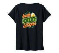 Donna St Patricks Day - Maglietta Pub Crawl Irish Drink League Back Maglietta con Collo a V