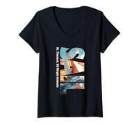 Donna St. Thomas, Isole Vergini Americane Vela Nautical Sailor Maglietta con Collo a V