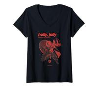 Donna Stagione Tennis Holly Jolly Maglietta con Collo a V