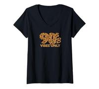 Donna Stampa Animalier R&B Vibes Only Nineties Rnb Anni '90 Maglietta con Collo a V