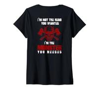 Donna Stampa Posteriore con Scritta I´m Not The Hero You Want I´m The Monster You Need Maglietta con Collo a V