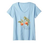 Donna Stampa "You've Got A Peach Of My Heart Love" Maglietta con Collo a V