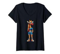Donna Stand Tall Shine Bright Orgogliosa Giraffa Ragazza con Grandi Labbra Maglietta con Collo a V