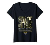 Donna Star Trek Space Outlined Maglietta con Collo a V