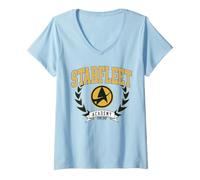 Donna Star Trek Starfleet Academy Delta Icon Maglietta con Collo a V