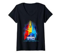 Donna Star Trek Uhura Spock Kirk Delta Maglietta con Collo a V