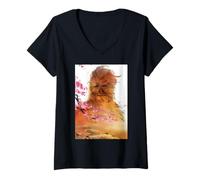 Donna Star Wars Chewbacca Spring Cherry Blossoms Sakura Art Maglietta con Collo a V