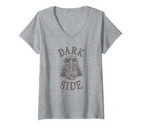 Donna Star Wars Darth Vader Simply Shiny Dark Side Maglietta con Collo a V