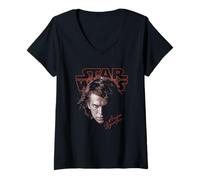 Donna Star Wars Episode 3 Revenge Of Anakin Portrait Maglietta con Collo a V