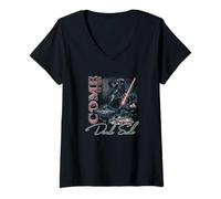 Donna Star Wars Group Shot Dark Side Faded Maglietta con Collo a V