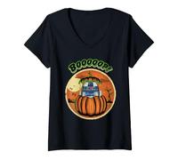 Donna Star Wars R2-D2 Halloween Pumpkin Booooop! Trick-or-Treat Maglietta con Collo a V