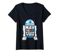 Donna Star Wars R2-D2 May The 4th Be with You 2026 Star Wars Day Maglietta con Collo a V