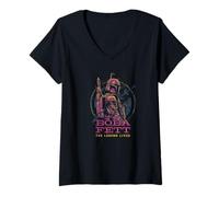 Donna Star Wars The Book Of Boba Fett Galactic Neon Poster Maglietta con Collo a V