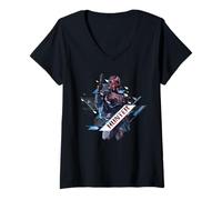 Donna Star Wars The Clone Wars Hunter Clone Trooper Maglietta con Collo a V