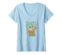Donna Star Wars: The Mandalorian Cute Grogu The Bounty Vintage Maglietta con Collo a V