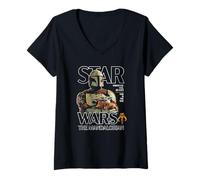 Donna Star Wars: The Mandalorian Din Djarin & Grogu I Go, He Goes Maglietta con Collo a V