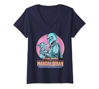 Donna Star Wars The Mandalorian Flea Market Perfect Pair Maglietta con Collo a V