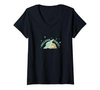 Donna Star Wars: The Mandalorian Grogu Precious Bounty Chest Logo Maglietta con Collo a V
