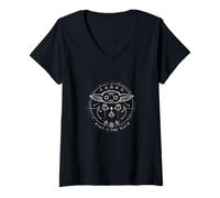 Donna Star Wars The Mandalorian Grogu This is The Way Geometric Maglietta con Collo a V