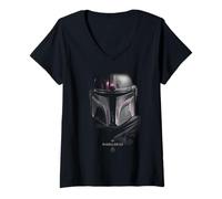 Donna Star Wars The Mandalorian Shadows Maglietta con Collo a V