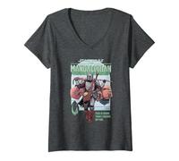 Donna Star Wars The Mandalorian Star Wars Signed Up for Maglietta con Collo a V