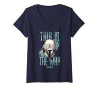 Donna Star Wars The Mandalorian This is The Way Quote Maglietta con Collo a V