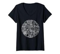 Donna Steam Science Technology Engineering Art Matematica - STEM Teacher Maglietta con Collo a V