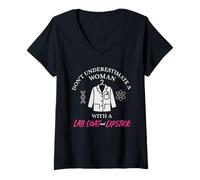 Donna STEM Girl Women in Science Scienziato Sassy Smart è Sexy Maglietta con Collo a V