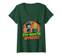 Donna Step Mom Halloween Funny Stepmom Costume Gift Tee Maglietta con Collo a V