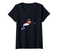 Donna Stevie Wonder Characters Era Gratis 1989 Maglietta con Collo a V