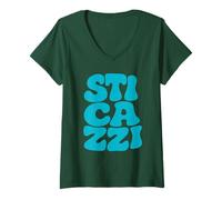 Donna Sticazzi tshirt donna - Frase Divertente Ironica Simpatica Maglietta con Collo a V