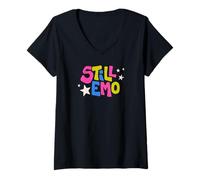 Donna Still Emo Awesome Vibe Not a Phase True to Yourself Tees Maglietta con Collo a V