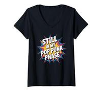 Donna Still in My Pop Punk Phase Appassionato di Nostalgia Emo - Maglietta con Collo a V