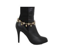 Donna Stivale Bracciale Oro Metallo Catena Acqua Argento Bling Cavigliera Happy