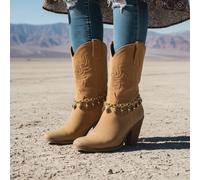 Donna Stivale Bracciale Oro Metallo Catena Cavigliera Mini Teschi Pendente Alto