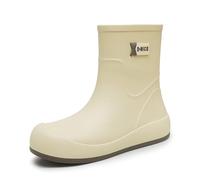 Donna Stivaletti Pioggia Moda Antivento Stivali Scarpe di Gomma da Giardino In Lavoro Comode Rain Boots Ideali per Fango e Tutte le Stagioni